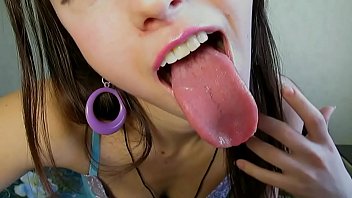 Lips tongue fetish
